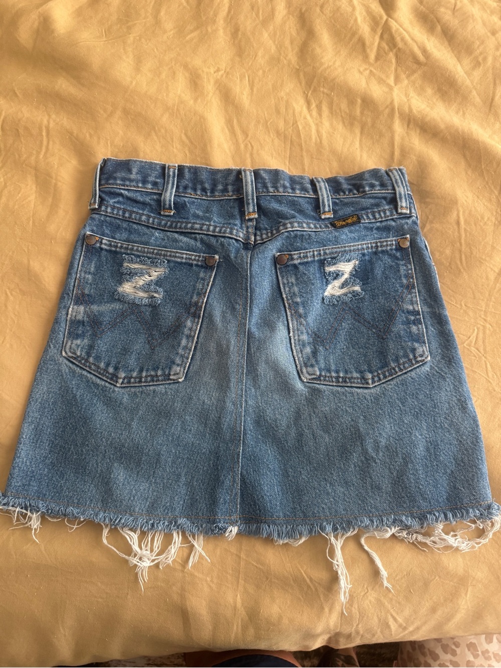 Vintage Denim wrangler  Mini Skirt - Blue